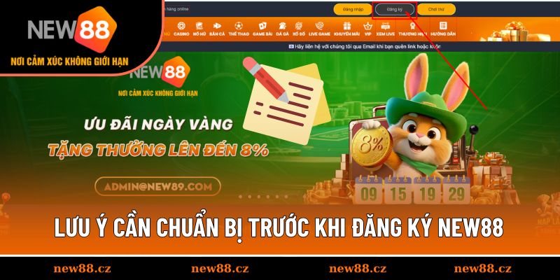 Cẩm nang cần biết trước khi đăng ký NEW88
